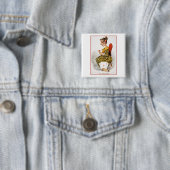 Karo-Dame Button (Beispiel)