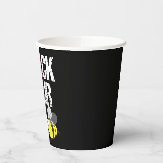 Karo Dein Bienenvolk Funny Breast Cancer Halloween Pappbecher (Links)