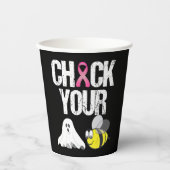 Karo Dein Bienenvolk Funny Breast Cancer Halloween Pappbecher (Vorderseite)