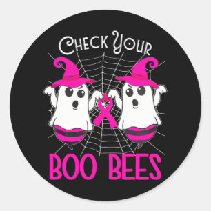 Karo Dein Bienenvolk Funny Breast Cancer Halloween Runder Aufkleber