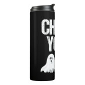 Karo Dein Bienenvolk Funny Breast Cancer Halloween Thermosbecher (Nach links gedreht)