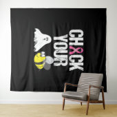 Karo Dein Bienenvolk Funny Breast Cancer Halloween Wandteppich (Beispiel (Horizontal))