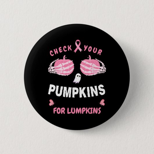 Karo Deine Pumpkins für Lumpkins Skeleton Hand Hal Button (Vorderseite)