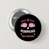 Karo Deine Pumpkins für Lumpkins Skeleton Hand Hal Button (Vorne & Hinten)