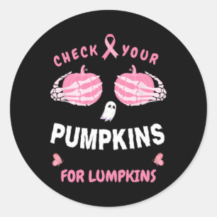 Karo Deine Pumpkins für Lumpkins Skeleton Hand Hal Runder Aufkleber