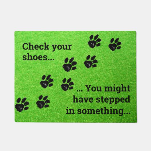 Karo Deine Schuhe Türmatte (Vorderseite)