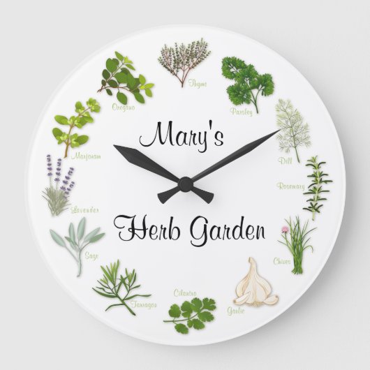 Karo Deine Thyme Herb Garden Uhr (Vorderseite)