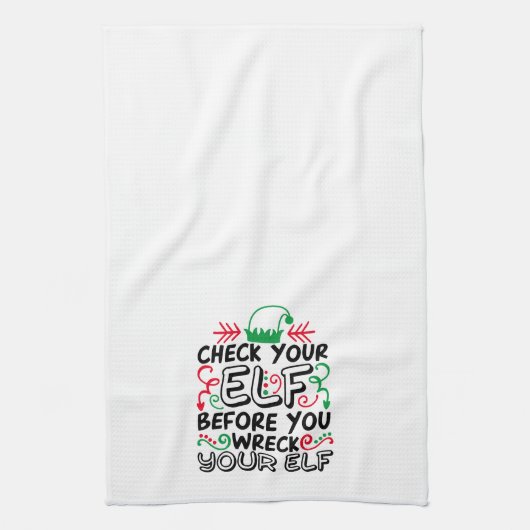 Karo deinen Elf, bevor er deinen Elf zerstört | Ur Geschirrtuch (Vertikal)