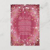 Karo der Liebe Rosa Hochzeit Begleitkarte (Vorderseite)