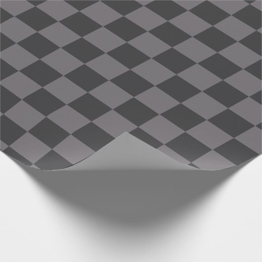 Karo der Tafel mit schwarzen Mustern geprüft Geschenkpapier (Ecke)