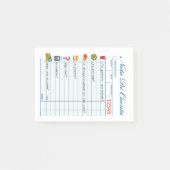 Karo des Spanischen Rollenspielrestaurants Post-it Klebezettel (Vorderseite)