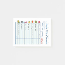 Karo des Spanischen Rollenspielrestaurants Post-it Klebezettel