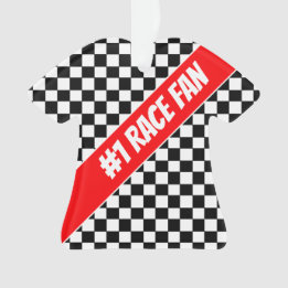 Karo-Design mit Rot Ornament