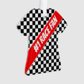 Karo-Design mit Rot Ornament (Vorderseite)