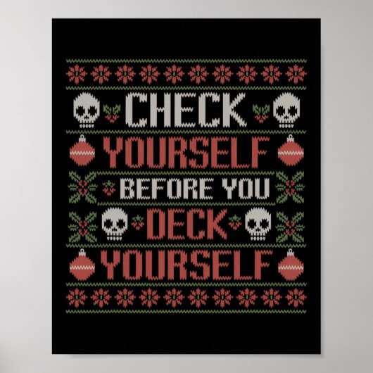 Karo dich selbst, bevor du dich selbst Deck Xmas h Poster (Vorne)