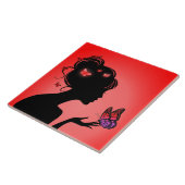 Karo Die Frau Rotschmetterlinge Fliese (Seite)