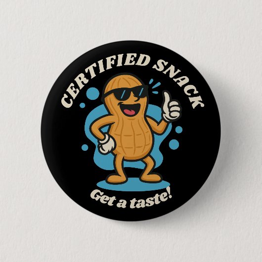 Karo diese Nuss aus: zertifizierter Snack Button (Vorderseite)