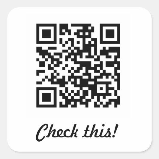 Karo dieser QR Code Quadratischer Aufkleber (Vorderseite)
