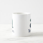 Karo-Druck Kleinbuchstabe Buchstabe a Initiale und Kaffeetasse (Mittel)