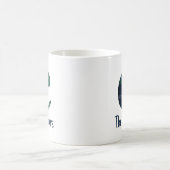Karo-Druck Kleinbuchstabe c Initiale und Name Kaffeetasse (Mittel)