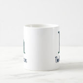 Karo-Druck Kleinbuchstabe h Initiale und Name Kaffeetasse (Mittel)