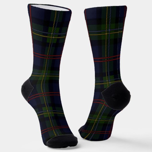 Karo Elegant Rustikal Klassisch Tartan Socken (Gewinkelt)