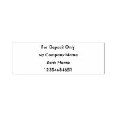 Karo Endorsement Bank Deposit Briefmarke Permastempel (Design)