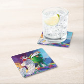 Karo es zweimal malen rechteckiger pappuntersetzer (Vor Ort)