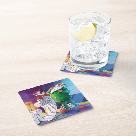 Karo es zweimal malen rechteckiger pappuntersetzer (Vor Ort)