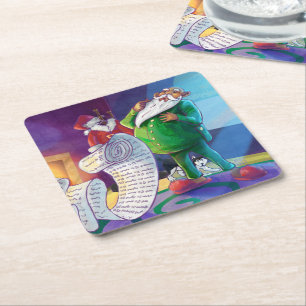 Karo es zweimal malen rechteckiger pappuntersetzer