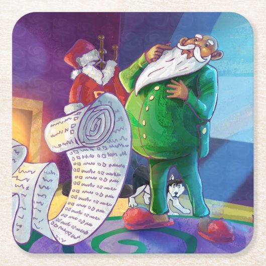 Karo es zweimal malen rechteckiger pappuntersetzer (Vorderseite)