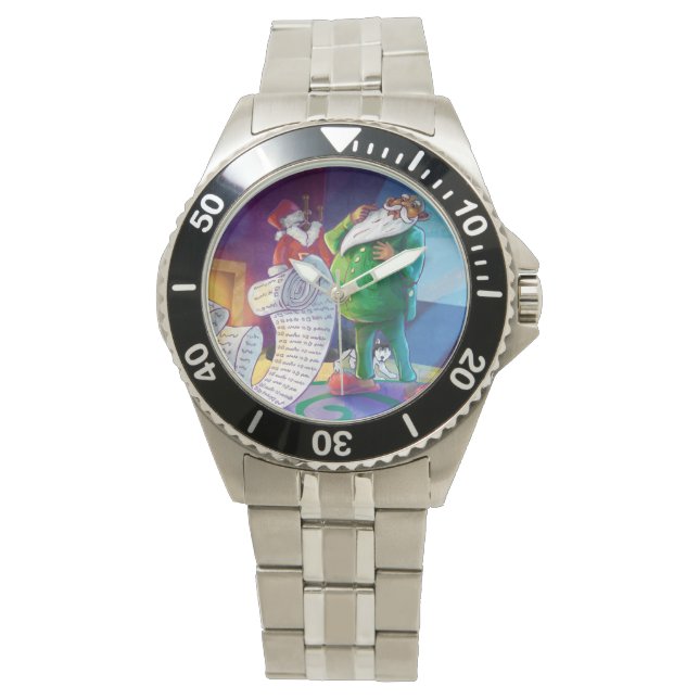 Karo es zweimal Santa Armbanduhr (Vorderseite)