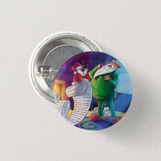 Karo es zweimal Santa Button (Vorne & Hinten)