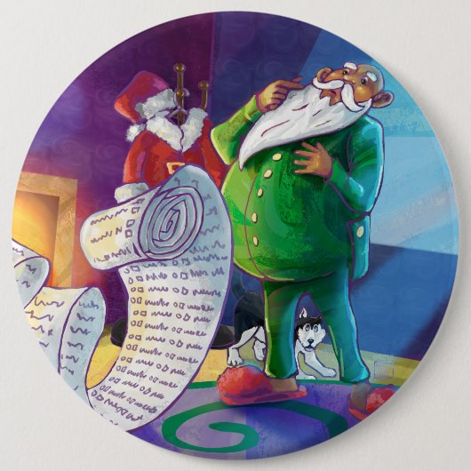 Karo es zweimal Santa Button (Vorderseite)