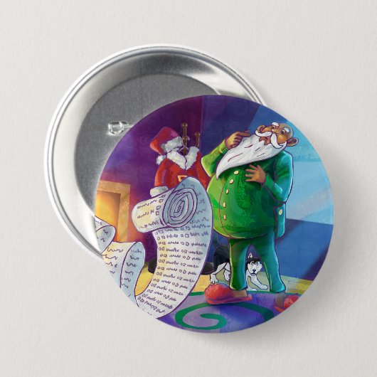 Karo es zweimal Santa Button (Vorne & Hinten)