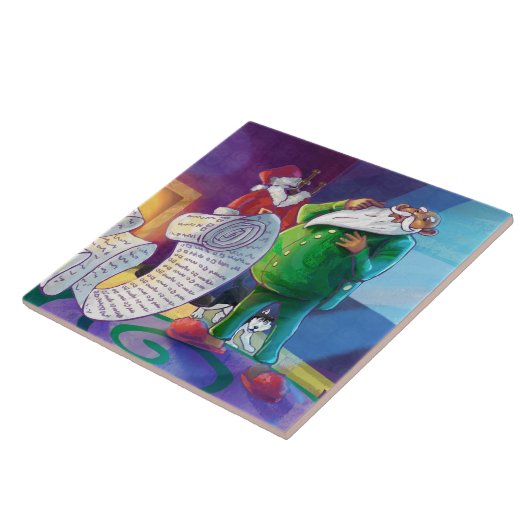 Karo es zweimal Santa Fliese (Seite)