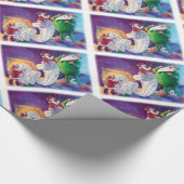 Karo es zweimal Santa Geschenkpapier (Ecke)