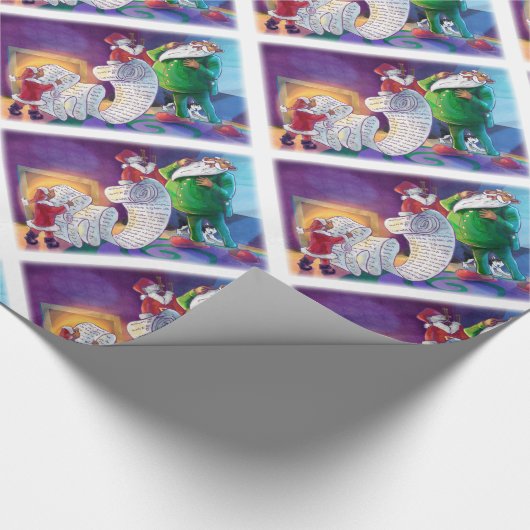 Karo es zweimal Santa Geschenkpapier (Ecke)