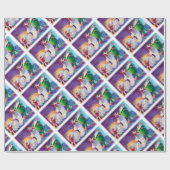 Karo es zweimal Santa Geschenkpapier (Flach)