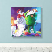 Karo es zweimal Santa Leinwanddruck (Insitu (Holzboden))