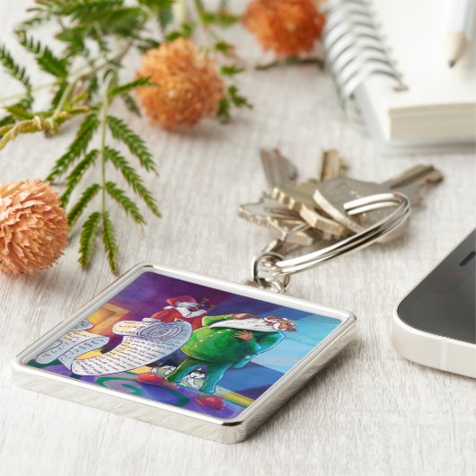 Karo es zweimal Santa Schlüsselanhänger (Seite)