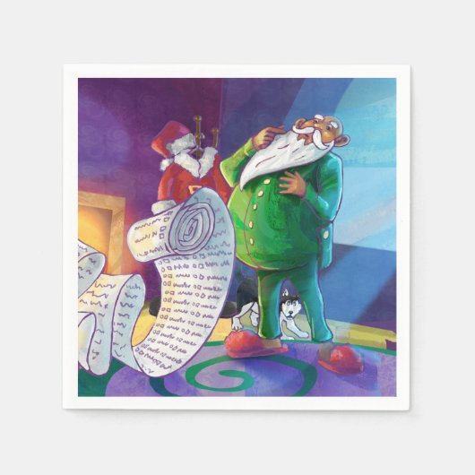 Karo es zweimal Santa Serviette (Vorderseite)