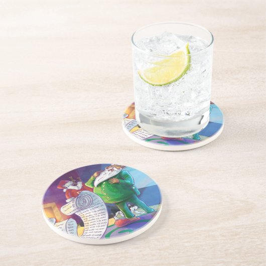 Karo es zweimal Santa Untersetzer (Seite)