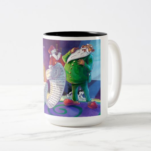 Karo es zweimal Santa Zweifarbige Tasse (VorderseiteRechts)