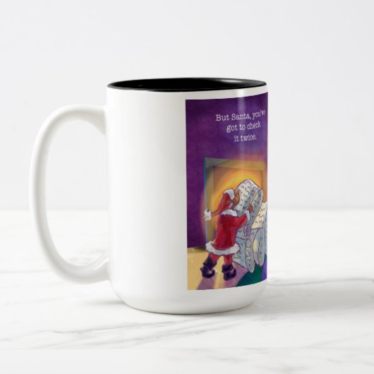 Karo es zweimal Santa Zweifarbige Tasse (Links)