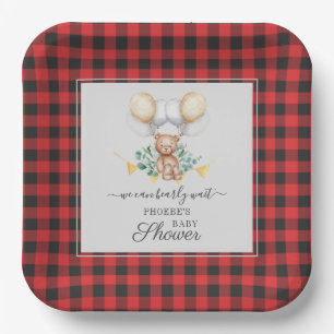 Karo-Eukalyptus-Baby-Shower-Bär-Buffalo-Karo Pappteller