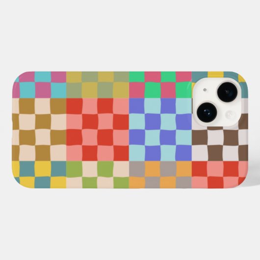 Karo - farbenfrohe Prüfmuster Case-Mate iPhone Hülle (Rückseite (Horizontal))