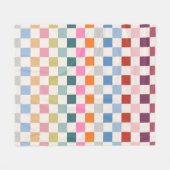 Karo - farbenfrohe Prüfmuster Fleecedecke (Vorderseite (Horizontal))