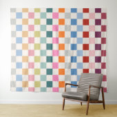 Karo - farbenfrohe Prüfmuster Wandteppich (Beispiel (Horizontal))
