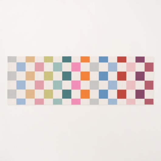 Karo - farbenfrohe Prüfmuster Yogamatte (Vorderseite (Horizontal))